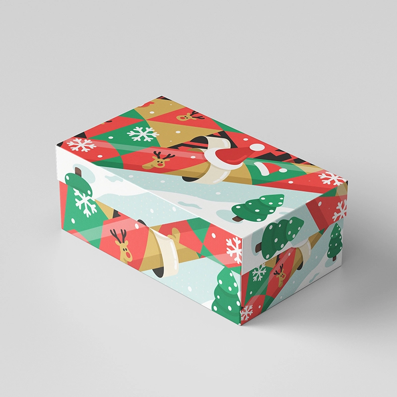 Kotak kadbod putih Krismas
