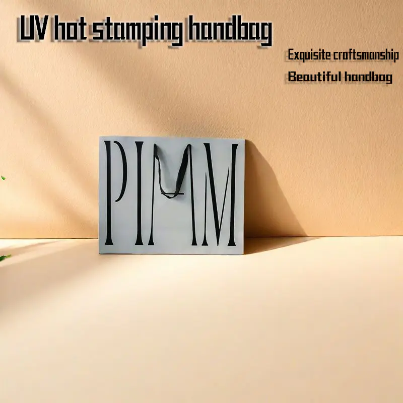 Beg kertas tangan stamping panas UV